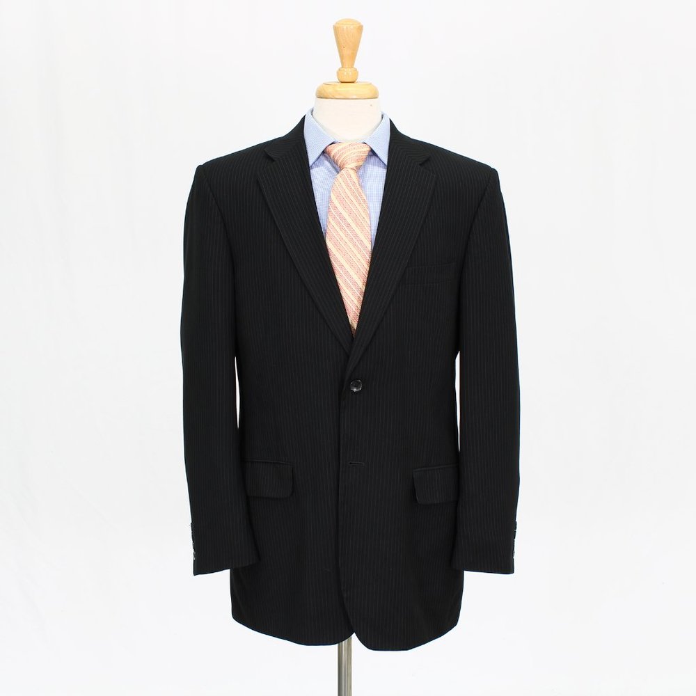 Statements 42L 36x31 Gray Striped 2-Button Suit R195 - Picture 6 of 15